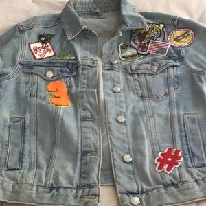 Denim moto jacket